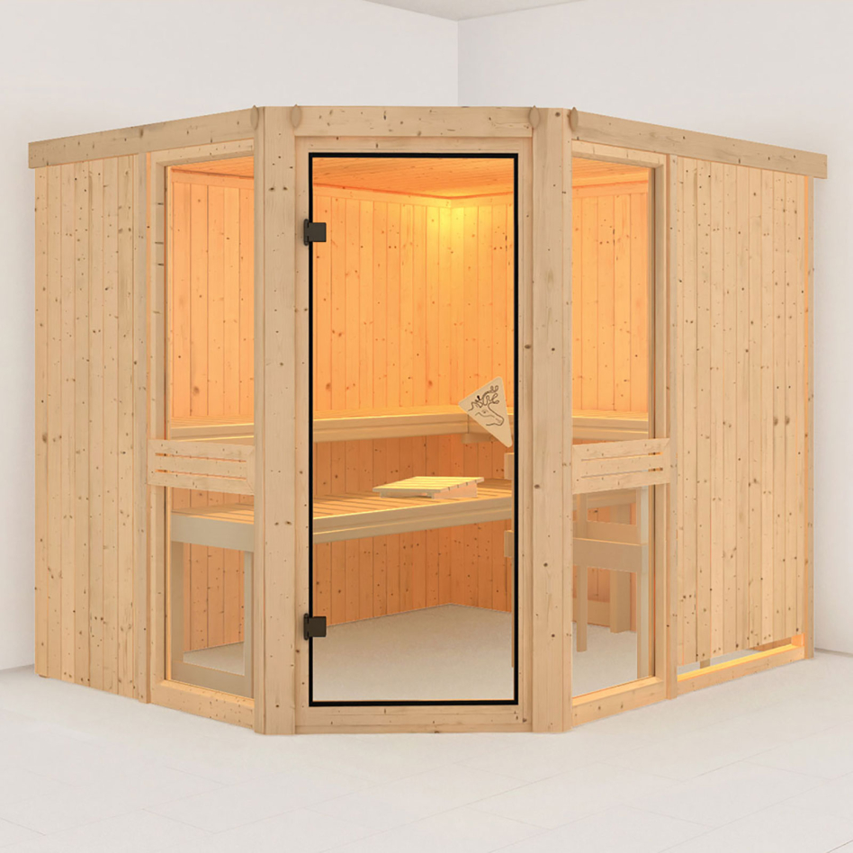 Sauna Karibu Amelia 3, sans poêle, sans corniche