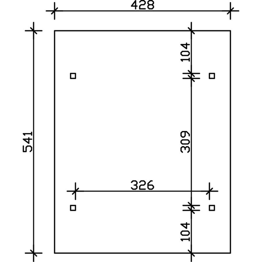 Skanholz Einzelcarport "Odenwald" Leimholz 326 cm hellbraun