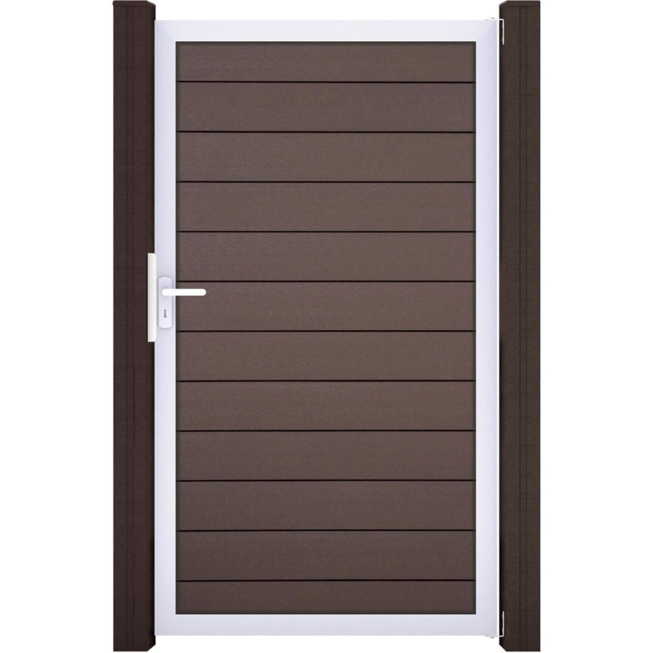 GroJa Einzeltor Solid Steckzaun Terra, 100 cm, Silber EV1