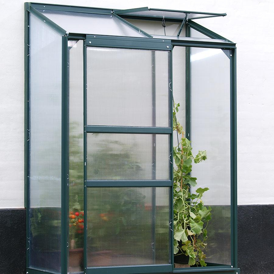Vitavia Anlehngewächshaus Styx Tomatenhaus Smaragd, 4 mm, 69x131x182 cm (LxBxH),HKP (Hohlkammerplatten)