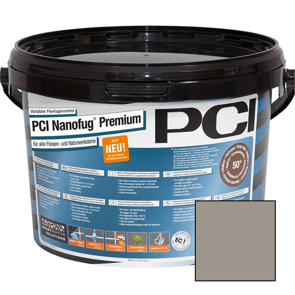 PCI Nanofug Premium Variabler Flexfugenmörtel, 5 kg, Zementgrau (Nr.31)