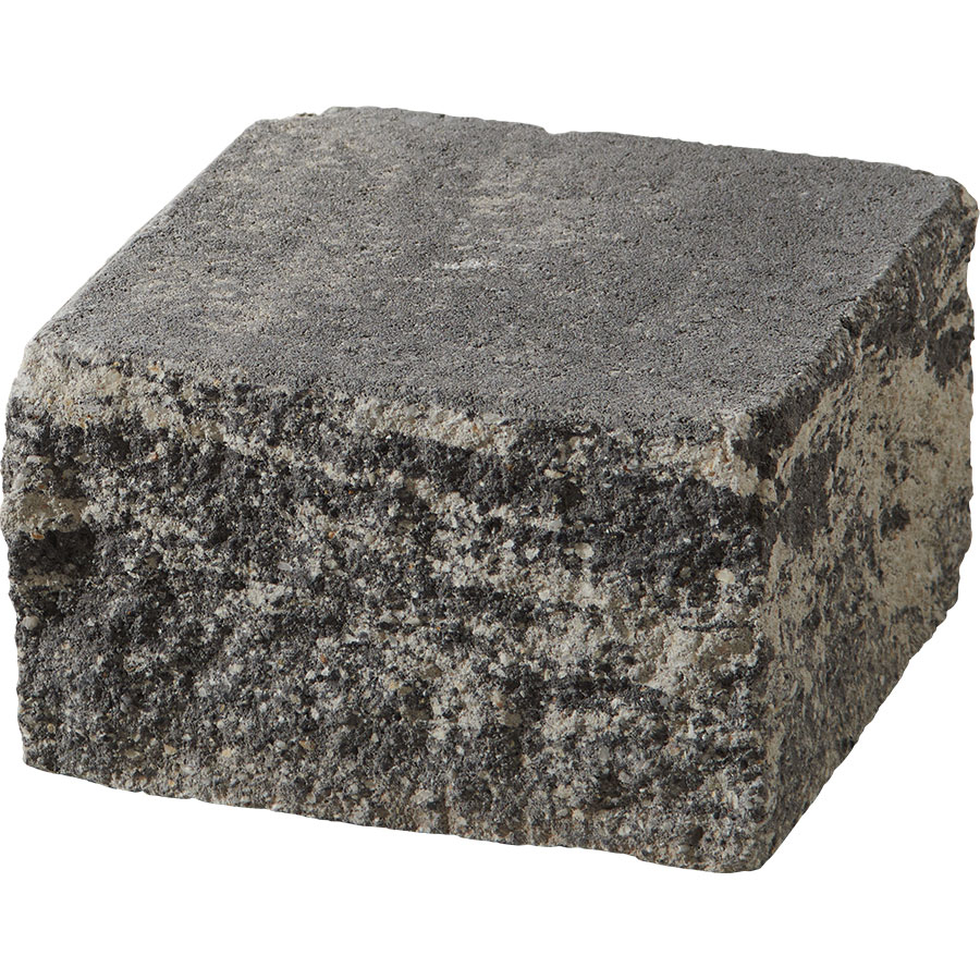 KANN Bruchsteinmauer Vermont Nero Bianco Mauersteine, Halbende (25x25 cm)