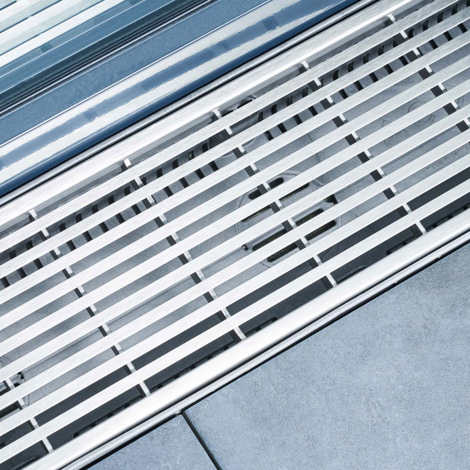Grille pour le drainage des façades ACO Profiline, Acier inox, 1000 mm