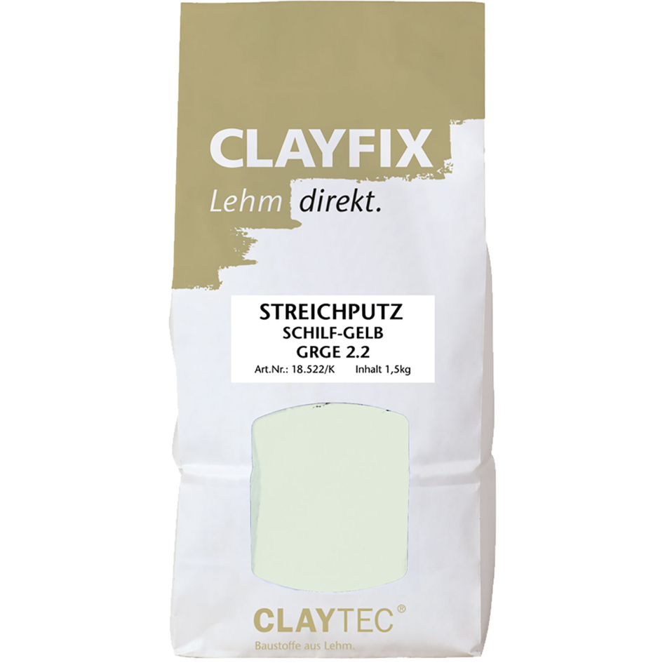 ClayTec Lehmfarbe CLAYFIX Lehm-Anstrich Schilf-Gelb 2.2 wasserlöslich, 1,5 kg