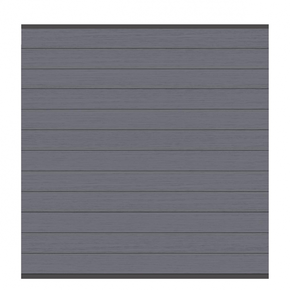 TraumGarten Sichtschutzzaun SYSTEM WPC CLASSIC Zaunfeld-Set Anthrazit Sichtschutz Steckzaun Lamellenzaun, Anthrazit