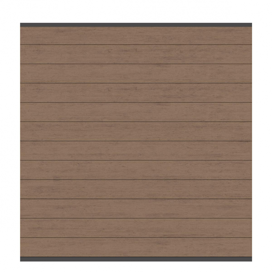 TraumGarten Sichtschutzzaun SYSTEM WPC CLASSIC Zaunfeld-Set Mandel Sichtschutz Steckzaun Lamellenzaun, Anthrazit