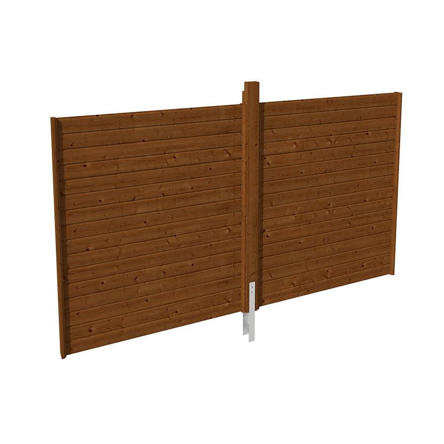 Skanholz Carport-Rückwand aus Profilschalung