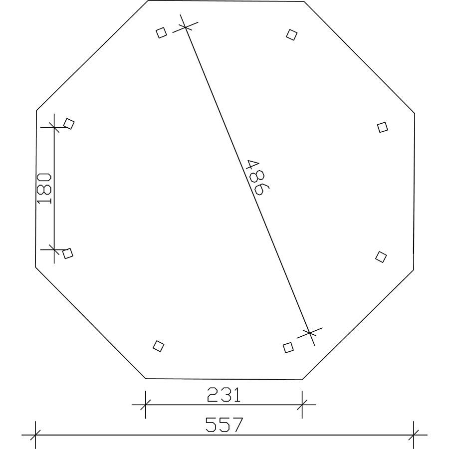 Skan Holz Pavillon Nice Schiefergrau Holzpavillon, 557x557 cm