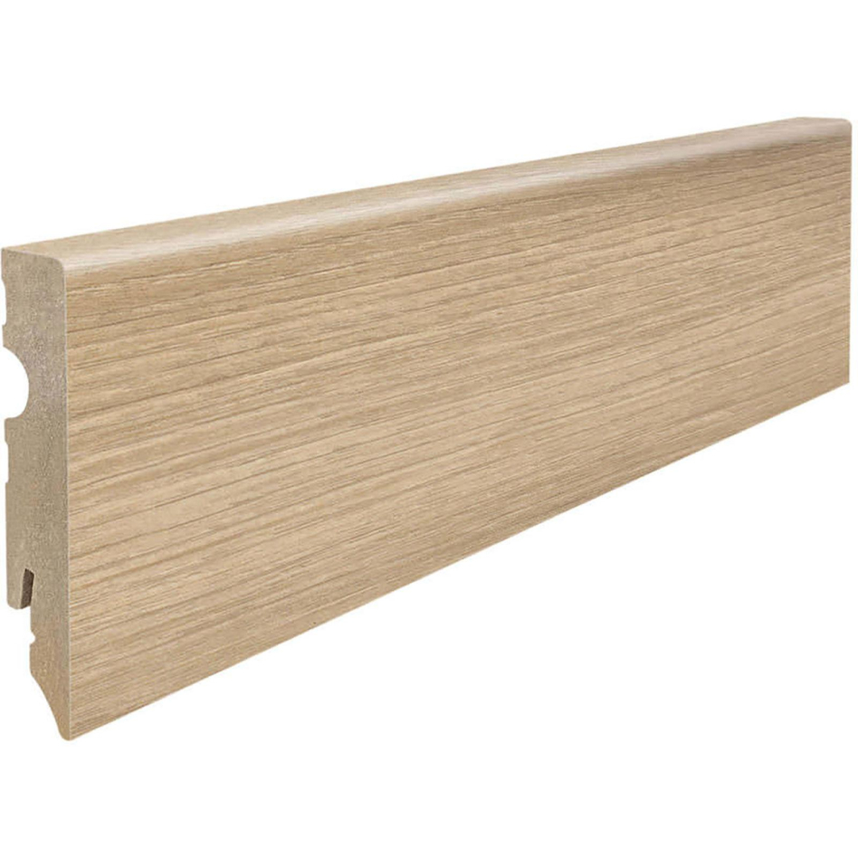HARO Stecksockelleiste Cube Silberahorn Vario Fußleisten, 2200x15x80 mm