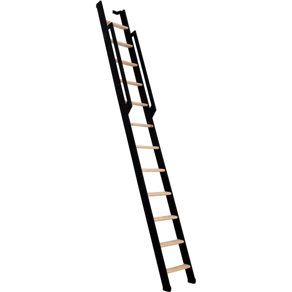 Minka Wangentreppe Strong schwarz Raumspartreppe, 12 Stufen, Buche