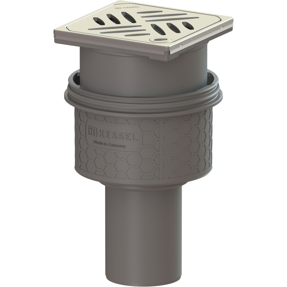Siphon de sol Practicus KESSEL, DN 70, grille design Kessel