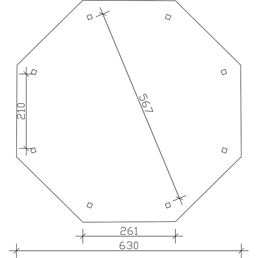 Skan Holz Pavillon Nice Schiefergrau Holzpavillon, 630x630 cm