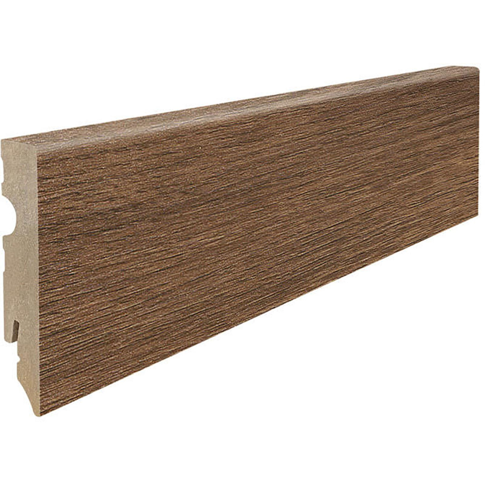 HARO Stecksockelleiste Cube Eiche Eleganza Flavia geräuchert Fußleisten, 2200x15x80 mm