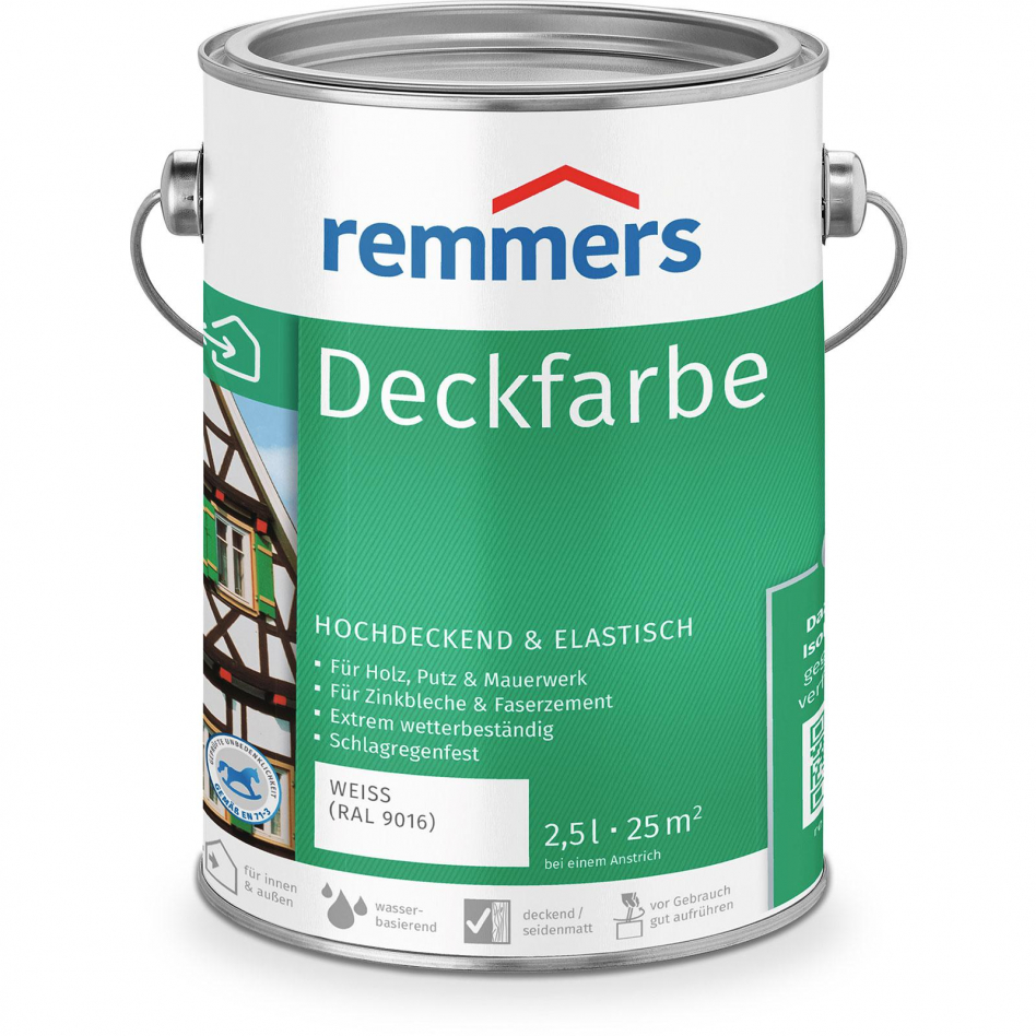 Remmers Deckfarbe weiß, 2,5 l