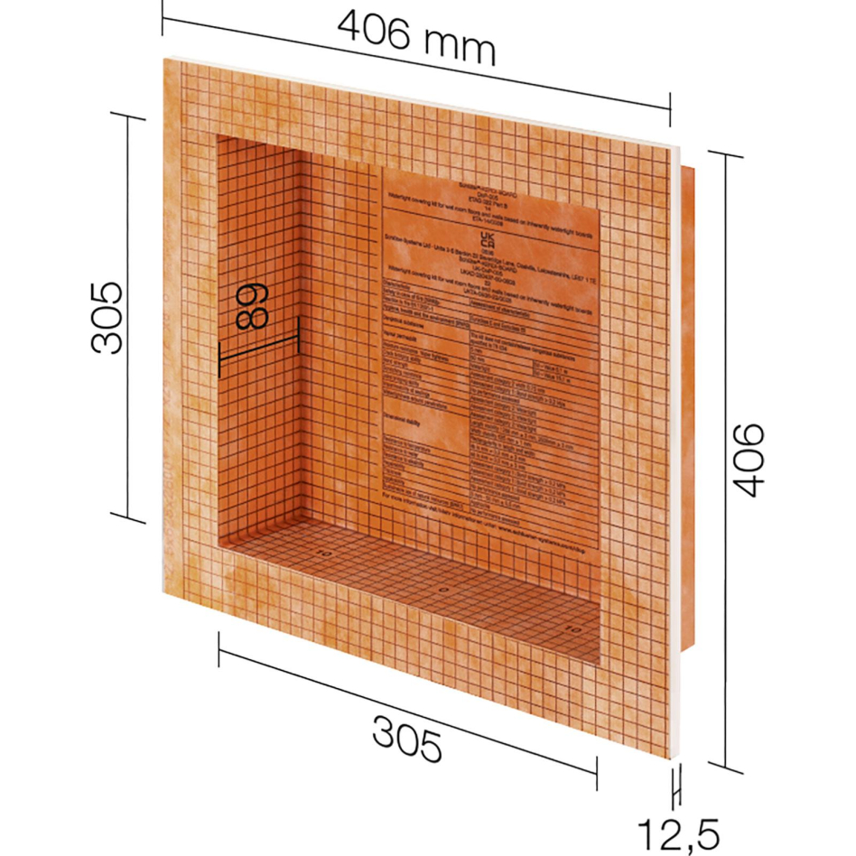 Schlüter-KERDI-BOARD-N Einbauelement, (BxH) 305x305 mm
