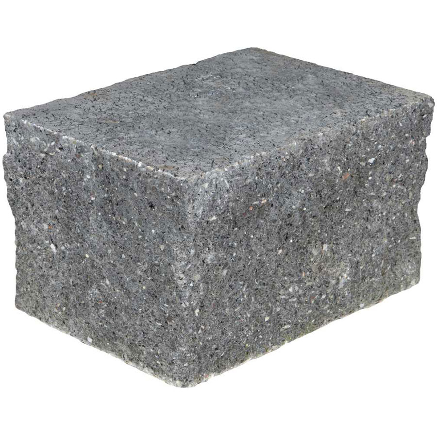 EHL Gartenmauer Mauersystem BossIntak light basalt-anthrazit Mauersteine, 1/2 Anfangs-/Endstein (25x18 cm)