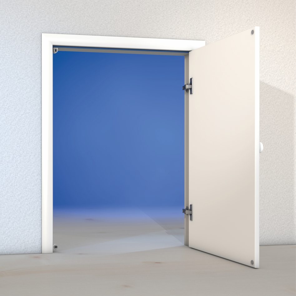 Wellhöfer Kniestocktüre 3-seitige Ausführung ohne Bodenschwelle, 70x100 cm, rechts Image