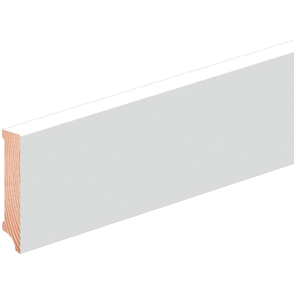 HARO Sockelleiste weiß stark foliert ohne Fräsung Fußleisten, ohne Dämmstreifen, 2400x12x60 mm