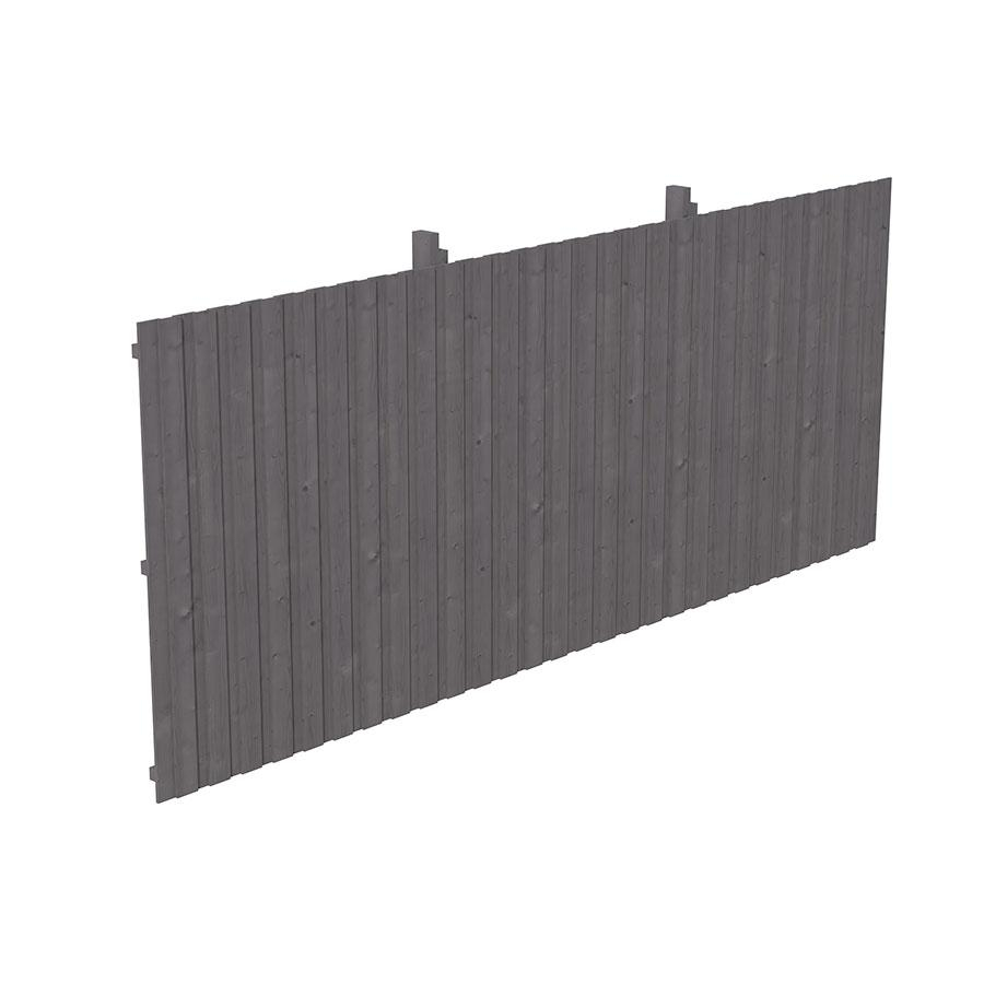 Skan Holz Rückwand Leimholz für Doppelcarport für Durchfahrt bis 550cm Schiefergrau, 550x220 cm
