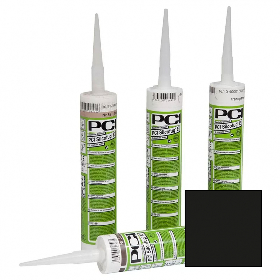 PCI Silcofug E Elastischer Dichtstoff, 310 ml, Schwarz (Nr.40)
