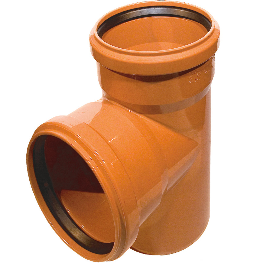 Wellker KG Abzweig DN 200/110 Abwasserrohr, 87 Grad
