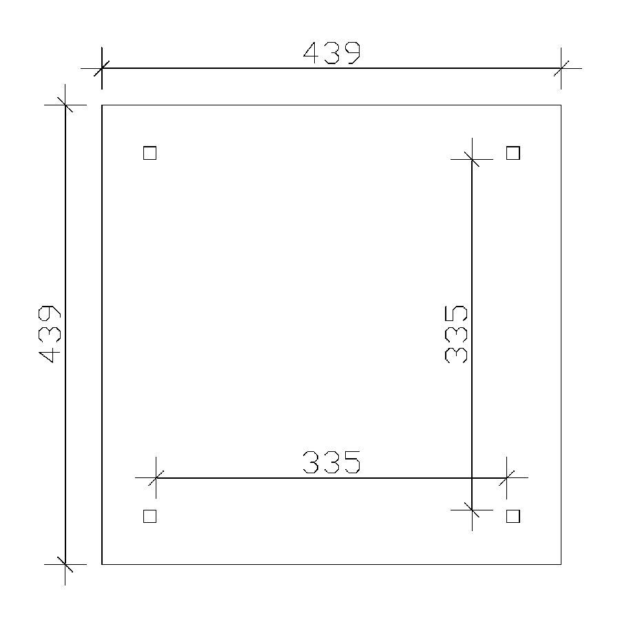 Skan Holz Pavillon Cannes Eiche Hell Holzpavillon, 439x439 cm