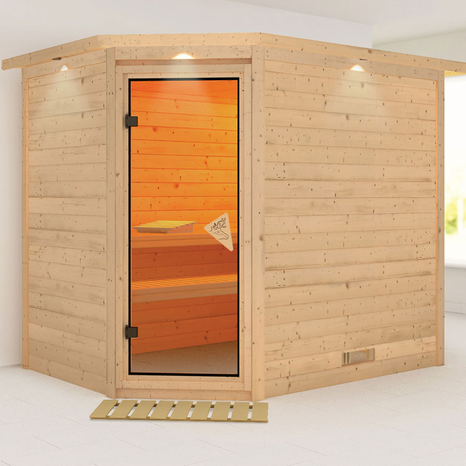 Karibu Sauna Tanami, sans poêle, avec costière de toiture