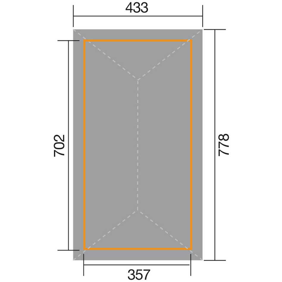 weka Holzpavillon Gartenoase 651 B Unterstand, 702x357 cm