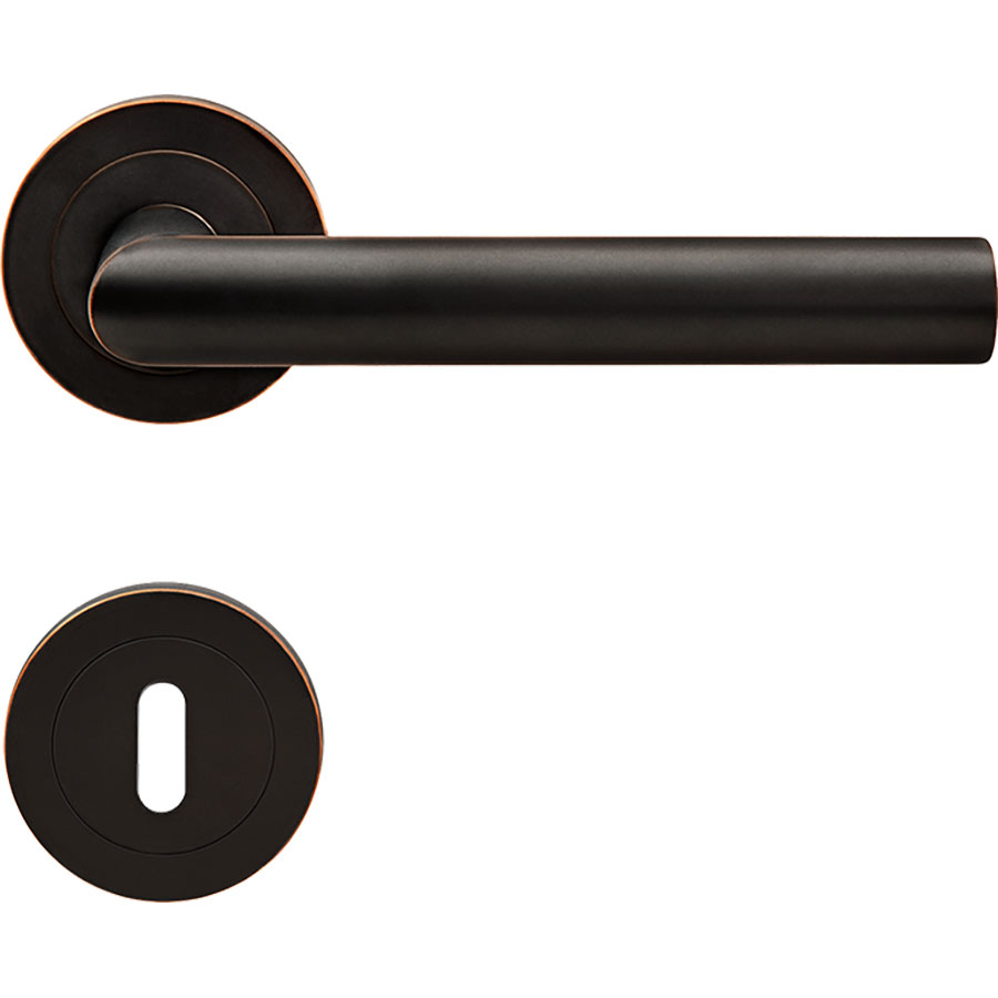 Karcher Türgriff-Garnitur Rhodos ER28 Antik Bronzeoptik Türklinke, Buntbart
