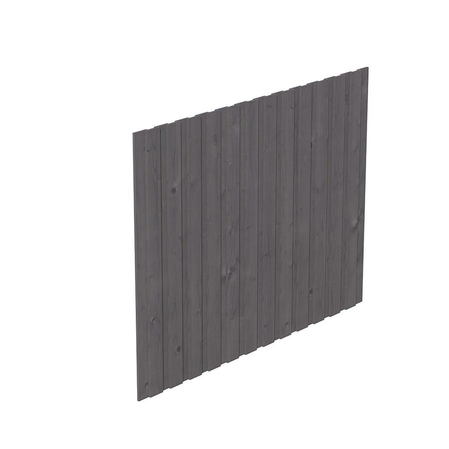 Skan Holz Seitenwand Leimholz ohne Tür Schiefergrau für Carports, 230x180 cm