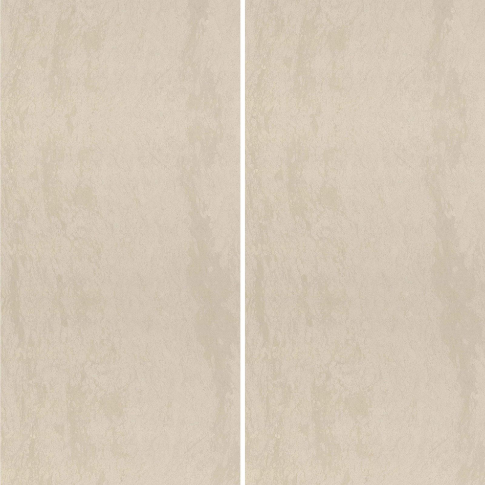 Panneau mural douche aluminium composite Winwall Feinsteinzeug beige, Jeu de 2, 2500x1000 mm