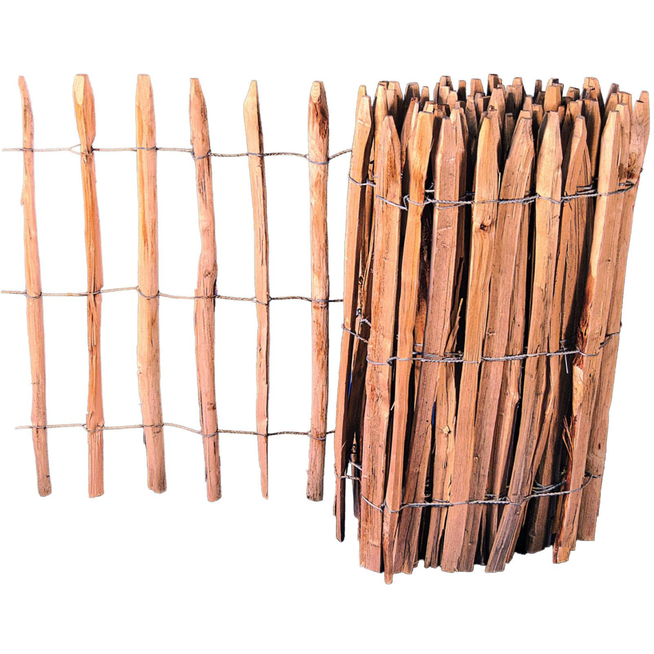 T&J ROLLO-Lattenzaun Staketenzaun Haselnuss, 8-10 cm Lattenabstand, 150 cm,5 m