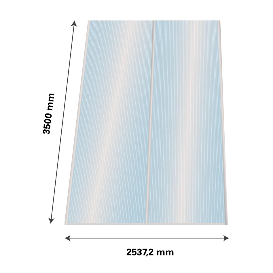 Lexan Thermoclear Plus Stegplatten Sets Polycarbonatplatte klar 16 mm, 3,5 m, 1200 mm breite Stegplatten,2,54 m