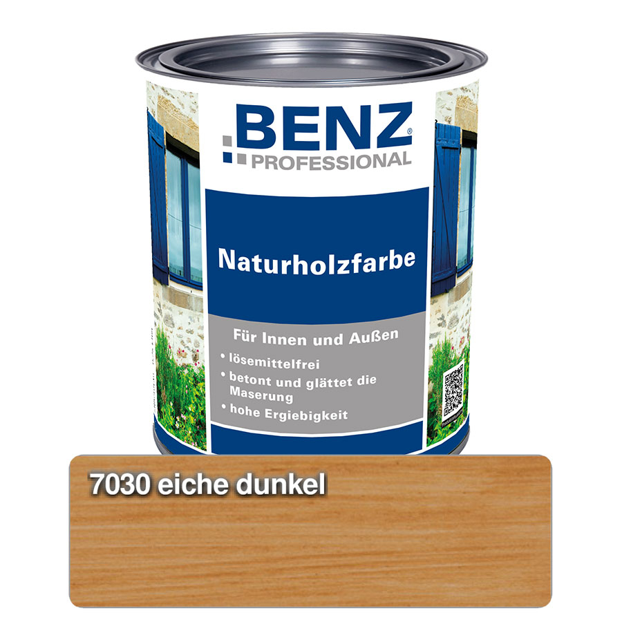 BENZ PROFESSIONAL Naturholzfarbe Holzschutzmittel, 2,5 l, Eiche Dunkel