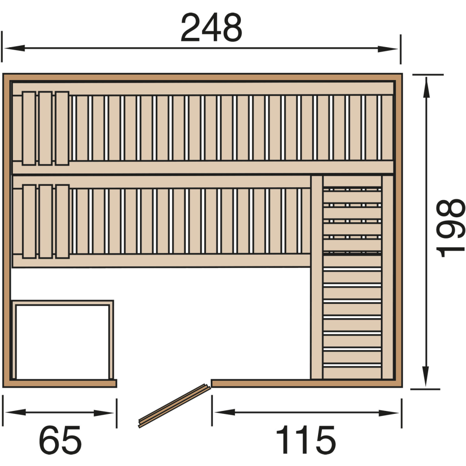 weka Sauna "Bergen 3" ohne Ofen