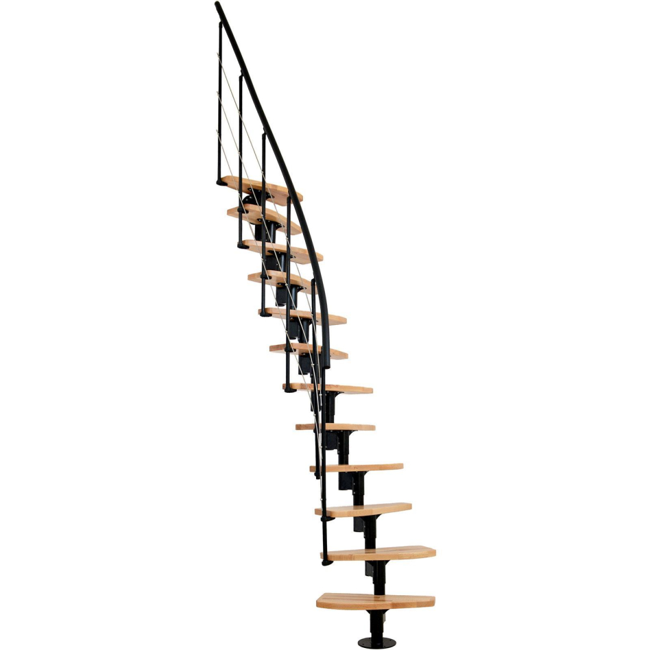 Minka escalier compact Nizza noir escalier gain de place, laqué