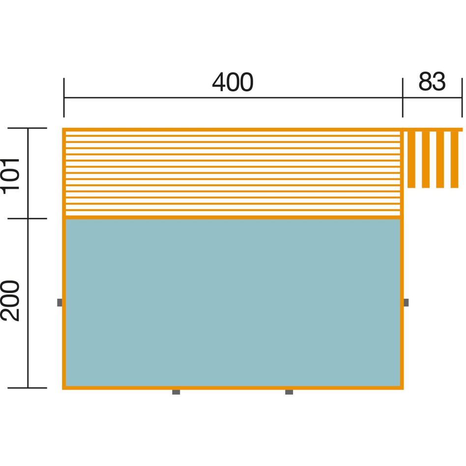 Weka Massivholz-Pool '595' 416 x 203 x 309 cm