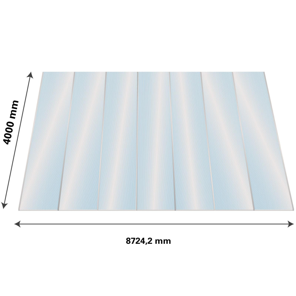 Lexan Thermoclear Plus Stegplatten Sets Polycarbonatplatte klar 16 mm, 4 m, 1200 mm breite Stegplatten,8,72 m