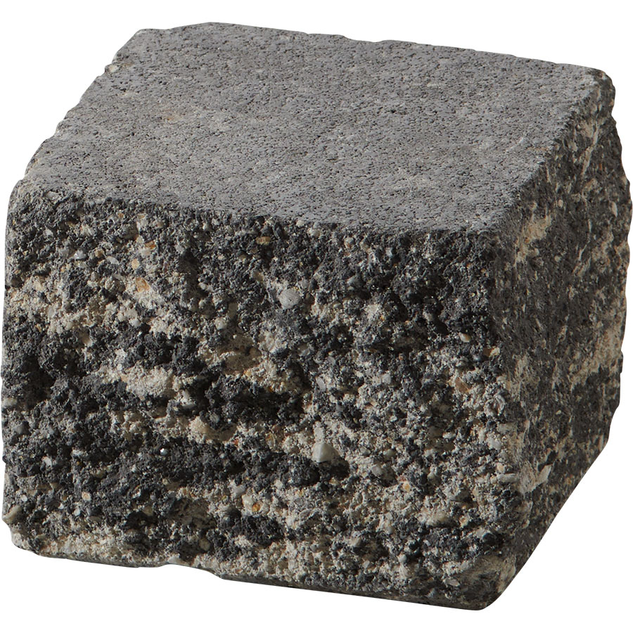 KANN Gartenmauer Vermont Kompakt Nero Bianco Mauersteine, Halbende (15x15 cm)