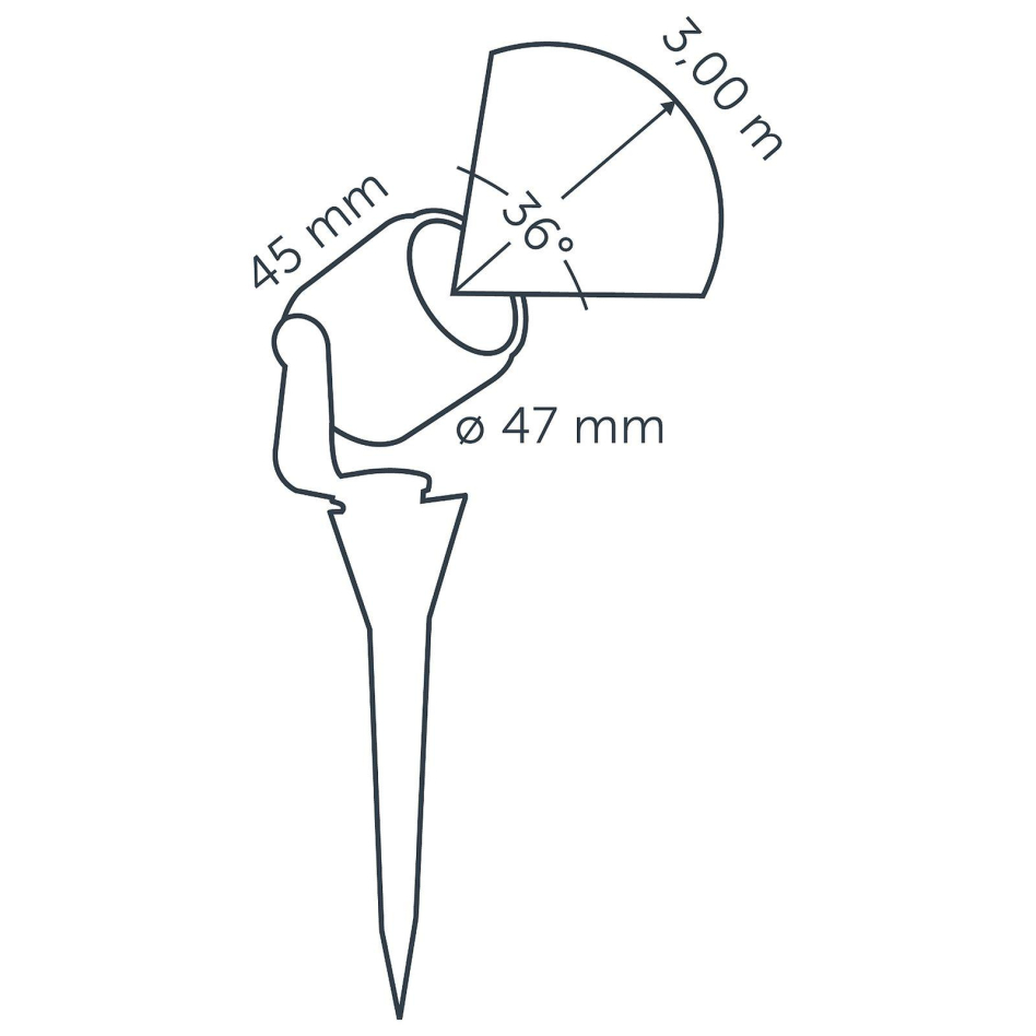 TraumGarten Licht Beet und Baum Strahler Scope stark, bis 3 m
