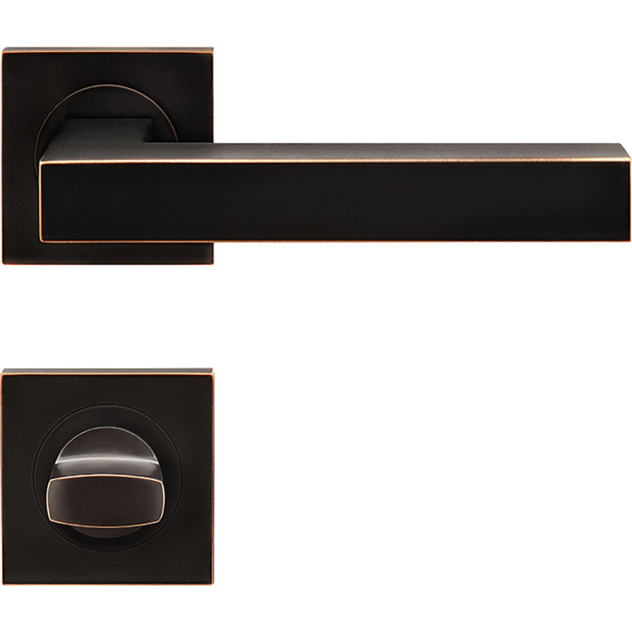Karcher Türgriff-Garnitur Seattle ER46Q Antik Bronzeoptik Türklinke, Bad / WC