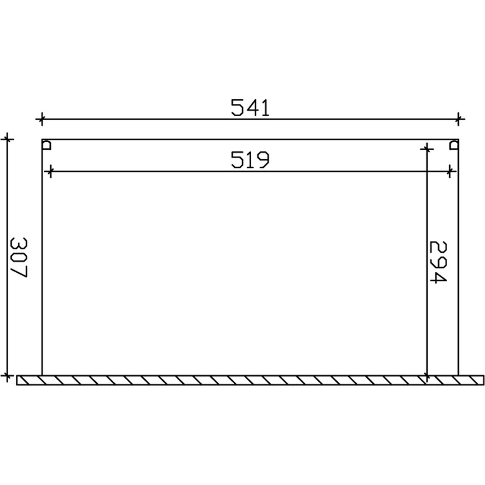 Skanholz Terrassendach "Genua" 541 cm Breite, verschiedene Tiefe