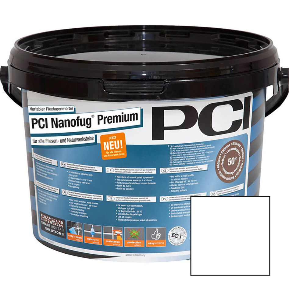 PCI Nanofug Premium Variabler Flexfugenmörtel, 5 kg, Weiss (Nr.20)
