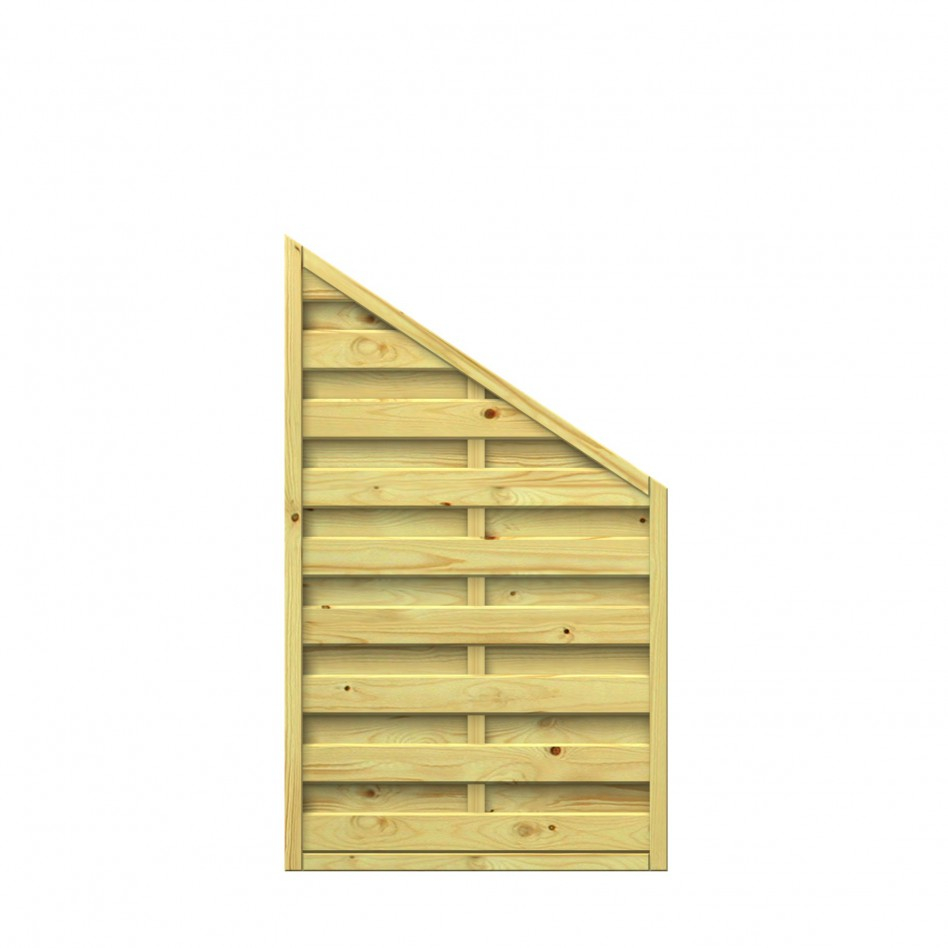Panneau brise-vue bois, Wellker 89x179x89cm, raccordement, 89x149x89 cm