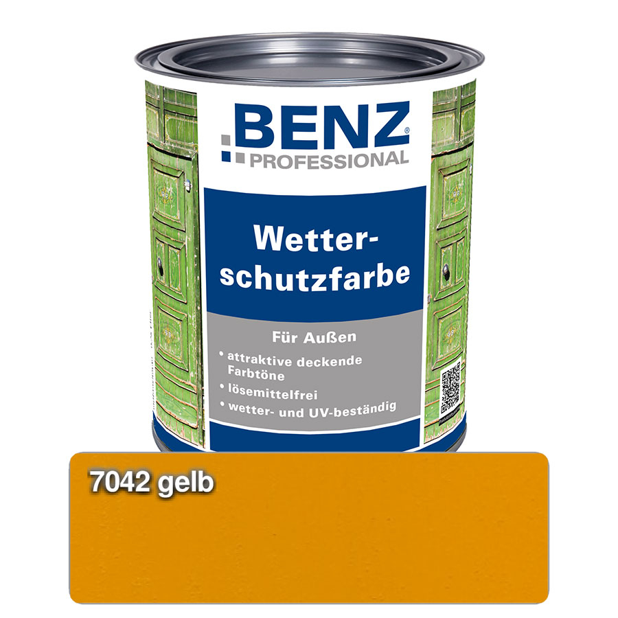 BENZ PROFESSIONAL Wetterschutzfarbe Holzschutzmittel , 2,5 l, Gelb