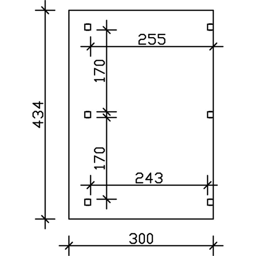 Skan Holz Terrassenüberdachung Siena Terrassendach, 434x300 cm, Weiß
