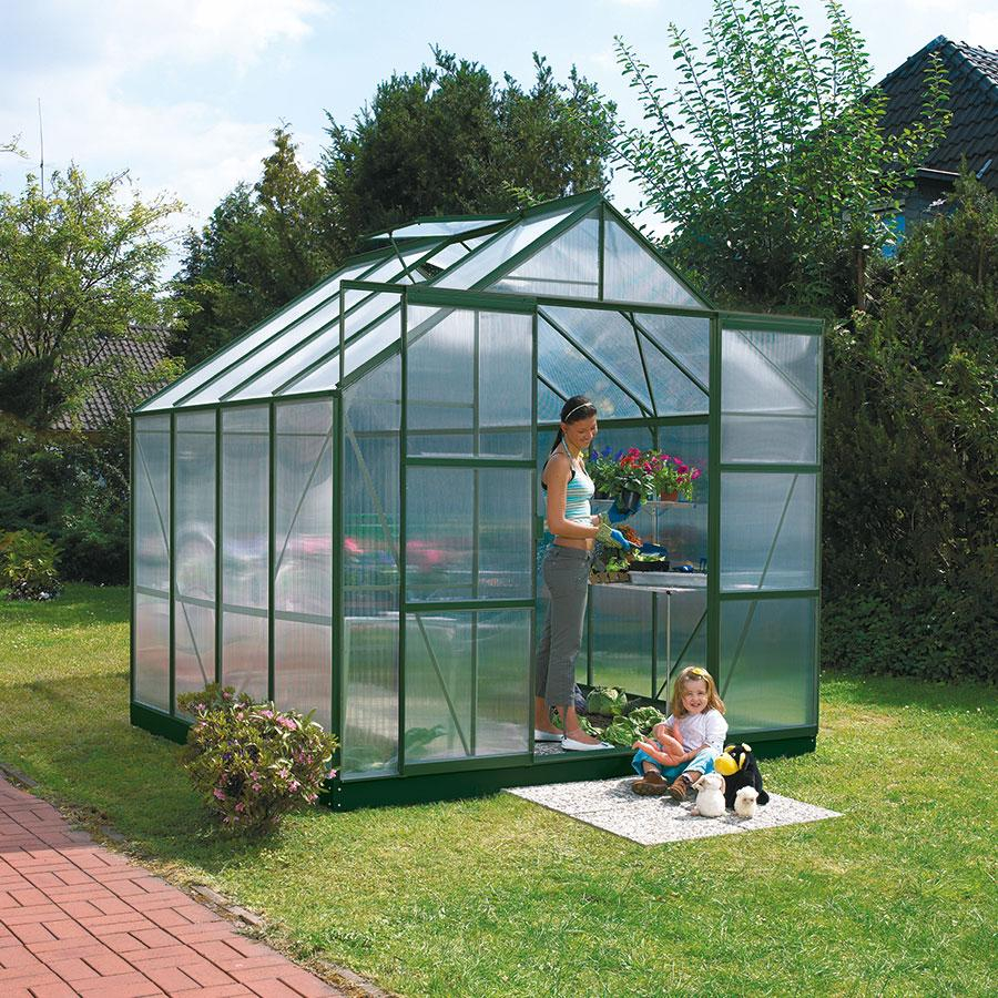 Vitavia Gewächshaus Mars Tomatenhaus Smaragd, 4 mm, 258x257x232 cm (LxBxH),HKP (Hohlkammerplatten)