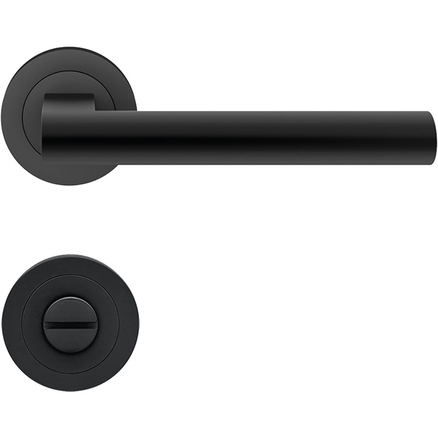 Karcher Türgriff-Garnitur Madeira ER45 Kosmos Schwarz Türklinke, Bad / WC