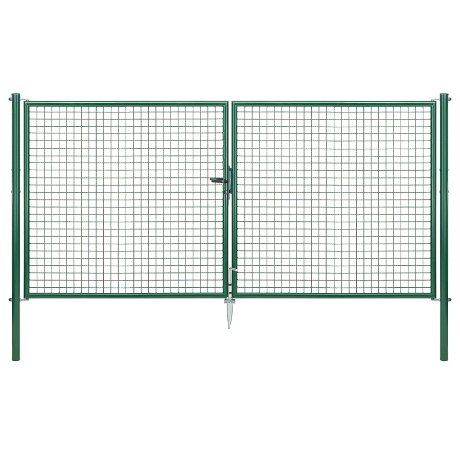 portillon double Grille ondulée vert Alberts, 150 cm