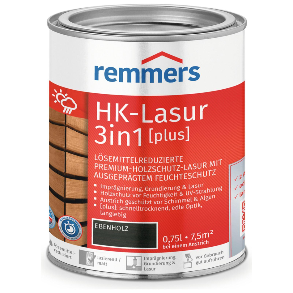 Remmers HK-Lasur 3in1 plus ebenholz RC-790, 0,75 l